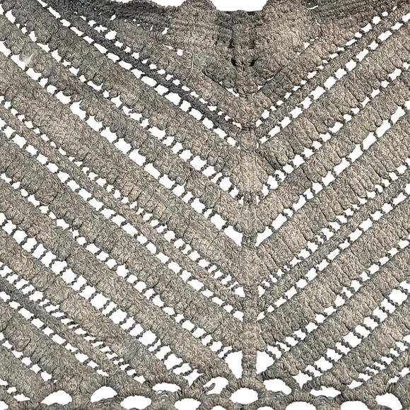 NEW POL S/M Dark Gray All Cotton Knit Cropped Knit Cami Top Crochet Style Sheer - Picture 11 of 13